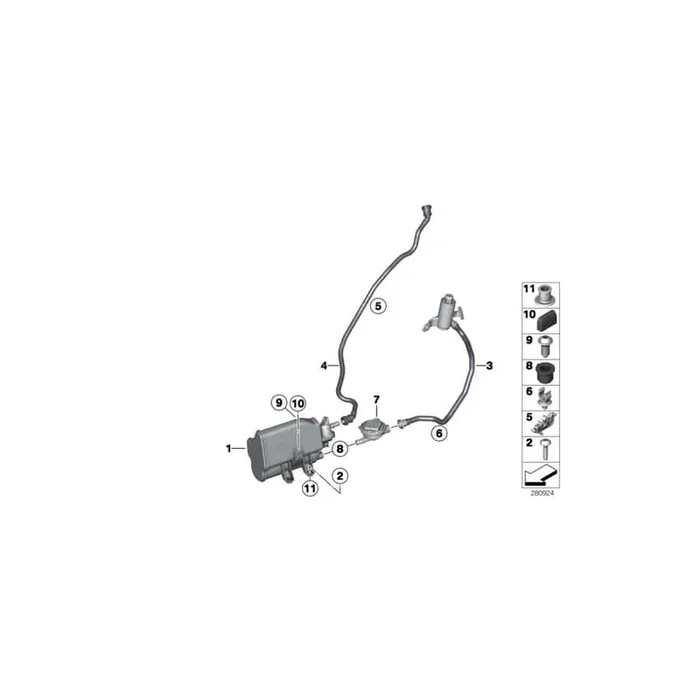 Genuine BMW 11667553769 F13 F34 F23 Holder (Inc. M235i, 335i & 528i)