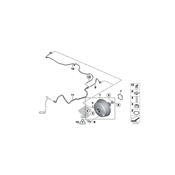 Genuine BMW 11668509327 R56 Vacuum Pipe (Inc. Cooper D 1.6, Cooper SD & Cooper D 2.0)
