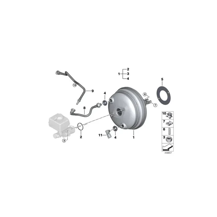 Genuine BMW 11668638543 F15 F16 Vacuum Pipe (Inc. X5 28iX & X6 28iX)