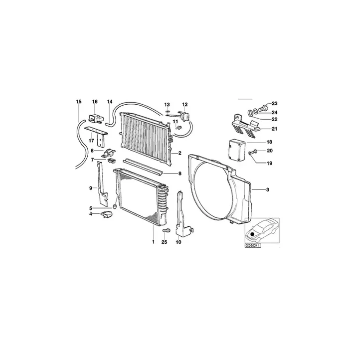 Genuine BMW 11712244623 E34 Bracket Frame (Inc. 525tds)