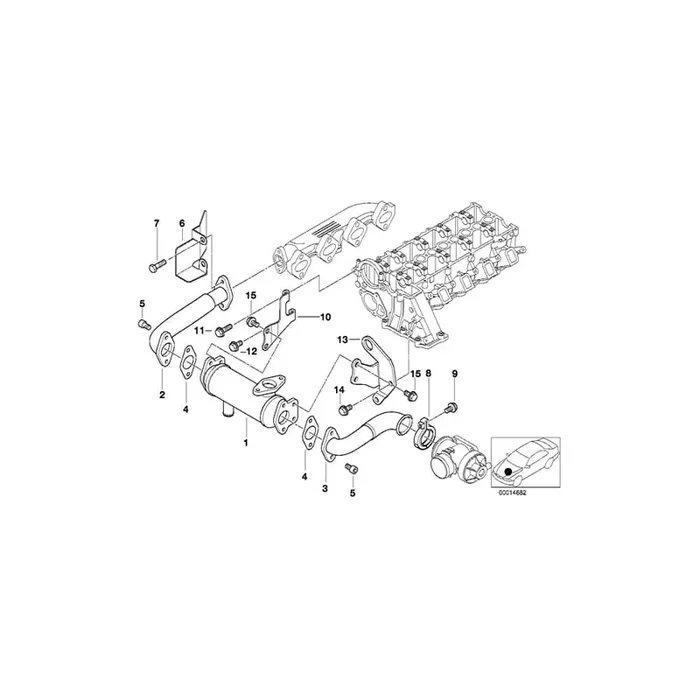 Genuine BMW 11717785702 E46 E39 Pipe (Inc. 320d & 520d)