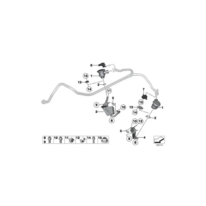 Genuine BMW 11727577830 F01 F02 RR4 Valve (Inc. 760Li, Ghost & Ghost EWB)