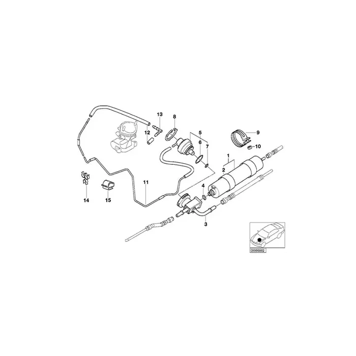 Genuine BMW 11727831612 E52 Hose Clamp (Inc. AlpinaV8 & Z8)