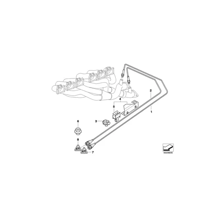 Genuine BMW 11781405325 E36 Oxygen Sensor BOSCH/L=760mm (Inc. Z3 M)