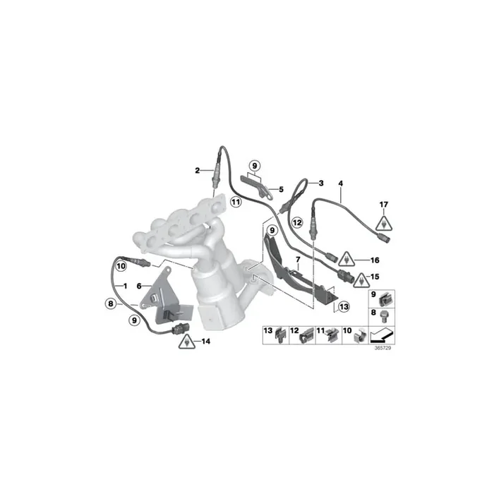 Genuine BMW 11787566156 E81 E87 E91 Bracket F Plug Oxygen Sensor (Inc. X1 18i, 320i & 318i)