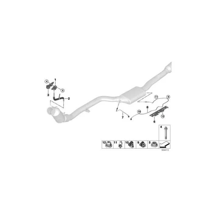 Genuine BMW 11788744990 G32 G30 G12 Temperature Sensor, Exhaust L=890 (Inc. 630i, 540i & 530i)