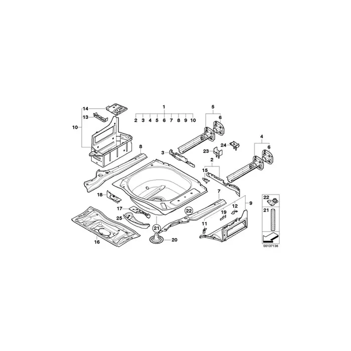 Genuine BMW 41127160440 E61 Mount, Tension Strut (Inc. 545i)