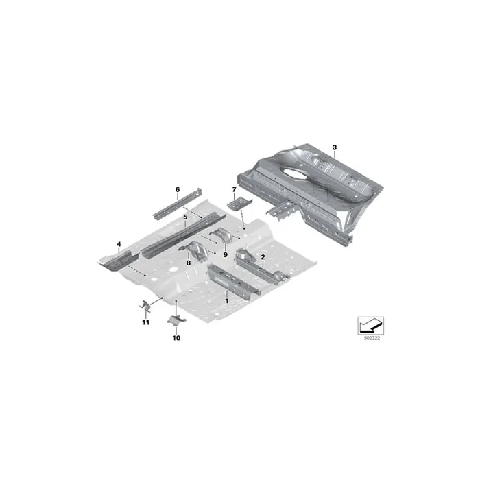Genuine BMW 41127361201 F44 Bracket For Accelerator Pedal Module Top (Inc. 116d)