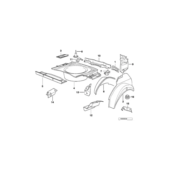 Genuine BMW 41128108475 E31 Panel Left (Inc. 850Ci)