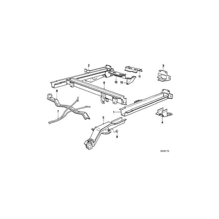 Genuine BMW 41128129292 E30 Reinforcement (Inc. 325i)
