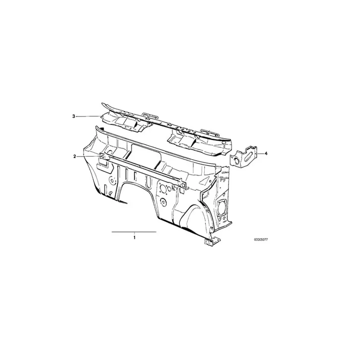 Genuine BMW 41131876045 E28 Panel Heater Left (Inc. 525e)