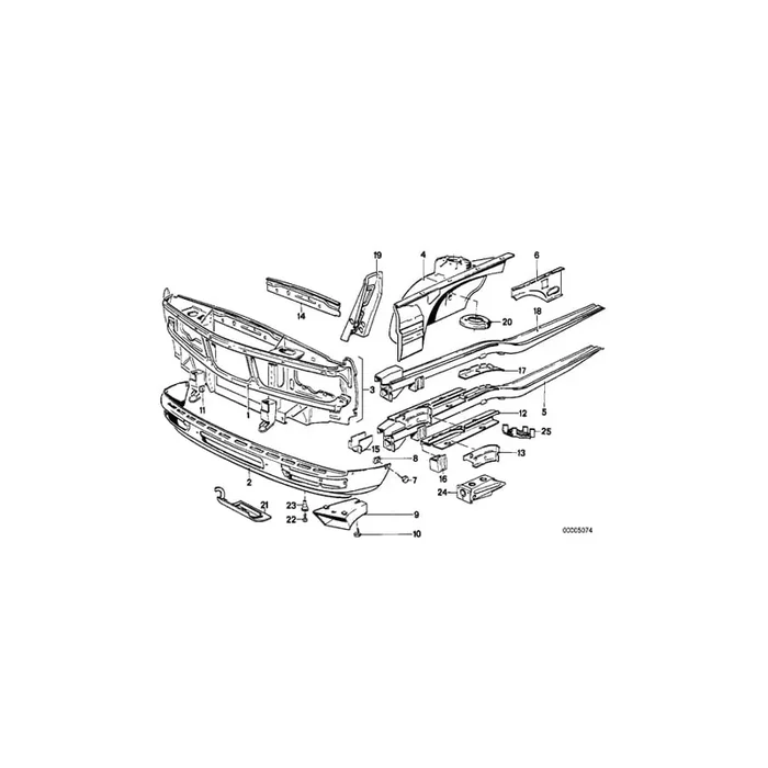 Genuine BMW 41131881729 E28 Connection Plate (Inc. 525e)