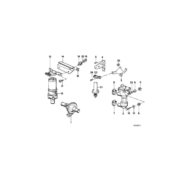 Genuine BMW 41131886283 E28 Holder (Inc. 533i)