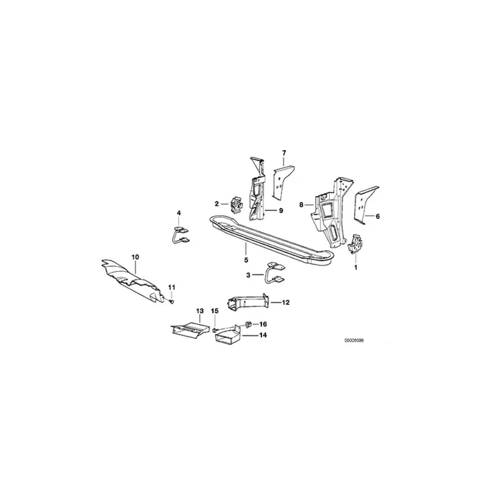 Genuine BMW 41131957183 E32 Support Left (Inc. 740iL)