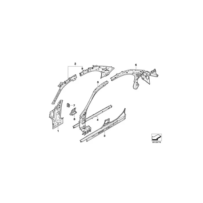 Genuine BMW 41137111813 E61 E60 Mount, Supporting Tube, Left (Inc. 550i)