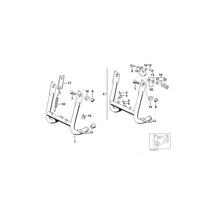 Genuine BMW 46522302042 Hook (Inc. R65T)