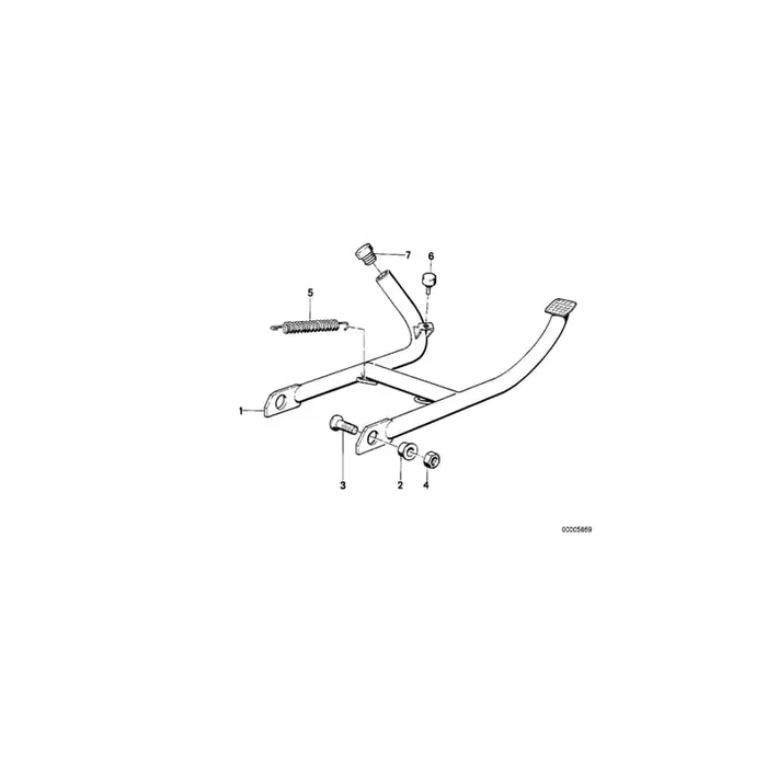 Genuine BMW 46522316347 Center Stand F Low Exhaust System (Inc. R 100 GS)