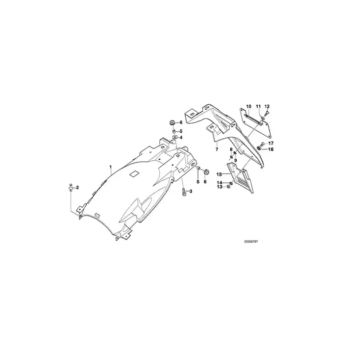 Genuine BMW 46622308563 Registration Plate Mounting (Inc. R 100 R)