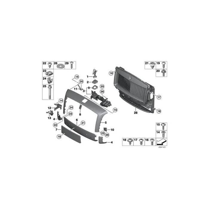 Genuine BMW 46627711971 RR4 RR6 RR5 Binding Head Screw M6X16-Mk A2-80 (Inc. Ghost EWB)