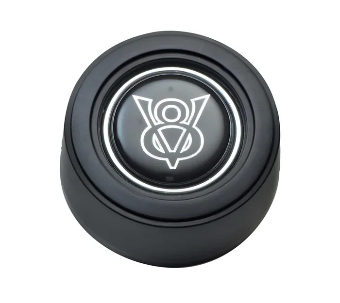 GT3 Horn Button Hi-Rise Blk Color V-8 Fits GT3 & 3-bolt wheels w/ hubs/kits