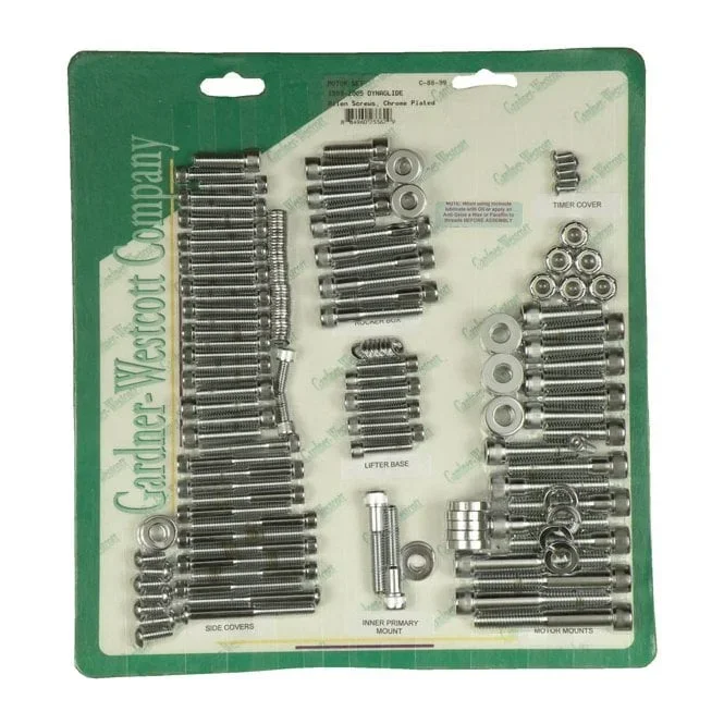 GW MOTOR SCREW SET CHROME ALLEN 99-05 DYNA