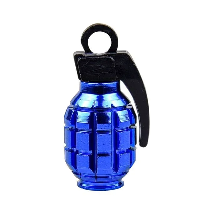 Hand Grenade License Plate Mounts. Blue