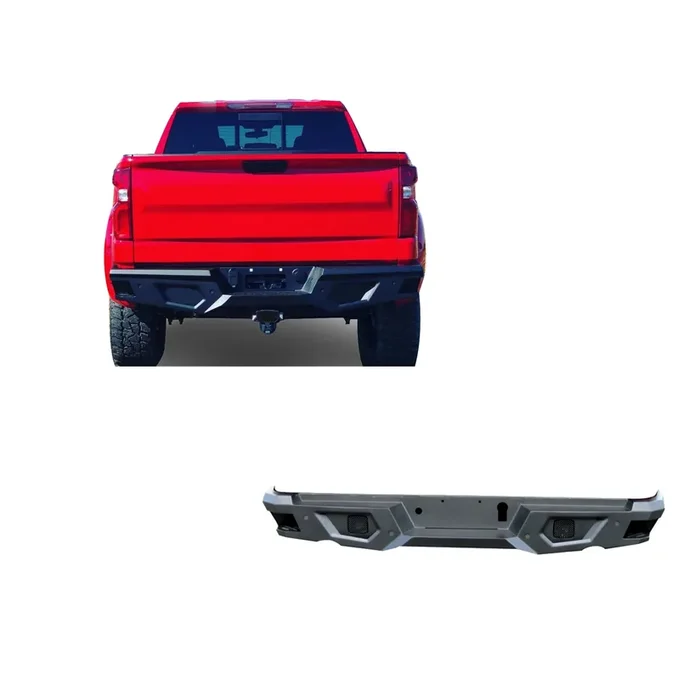 Heavy Duty Rear Bumper 19-24 Chevy Silverado, GMC Sierra 1500, 2500, 3500 HD