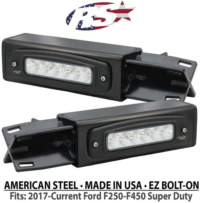 Hitch Bar w/LED Flood Light Kit 17-24 Ford F250 F350 F450 F550 Super Duty