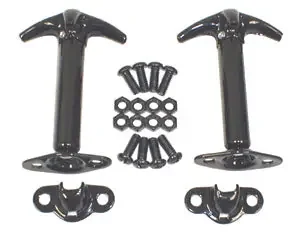 Hood Catch Kit, Black 41-95 Jeep CJ/Wrangler YJ