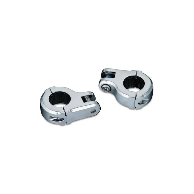 Kuryakyn Brute highway peg mounts. Chrome 1-1/4″ engine guards or tubing