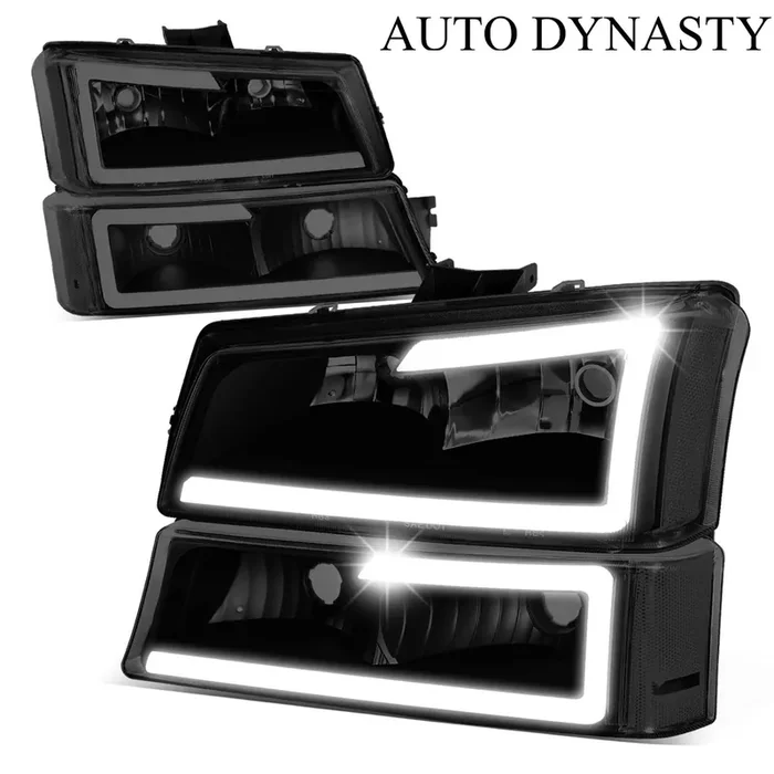LED DRL Bumper Lamp+Headlights 03-07 Chevy Silverado, Avalanche