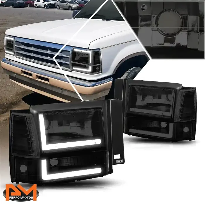 LED DRL Headlights 91-94 Ford Explorer