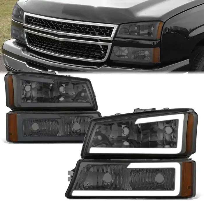 LED DRL Headlights03-06 Chevy Avalanche Silverado 1500-3500 / HD