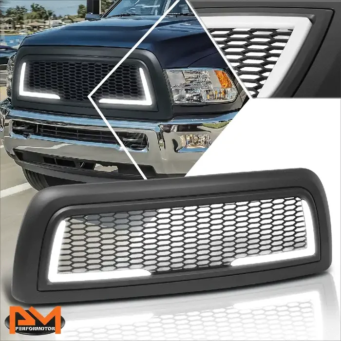 LED DRL Vertical Front Bumper Grille 2010 Dodge Ram 2500 3500, 11-18 Ram 2500 350