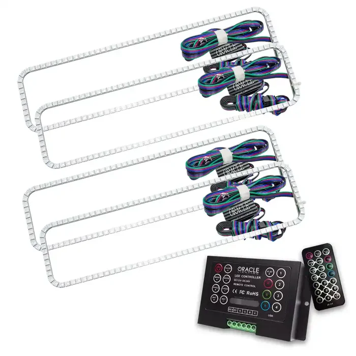 LED Headlight Dual Halo Kit 92-99 Chevy Suburban