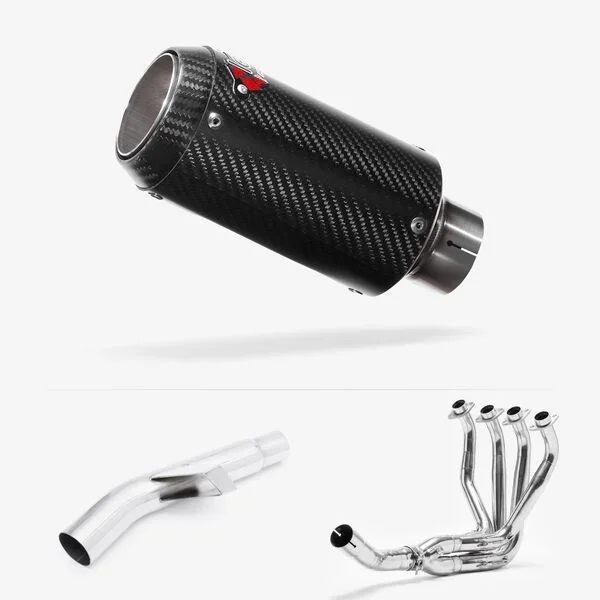 Lextek Carbon Fibre CP8C Exhaust System 150mm for Kawasaki Versys 1000 (12-18)