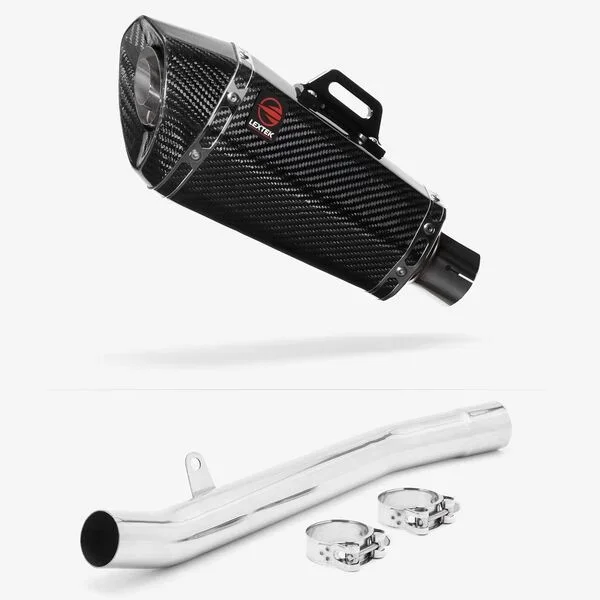 Lextek Carbon Fibre XP8C Exhaust 210mm with Link Pipe for Suzuki GSF1200 Bandit (96-06)
