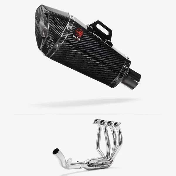 Lextek Carbon Fibre XP8C Exhaust System 210mm for Kawasaki Z800 (13-16)