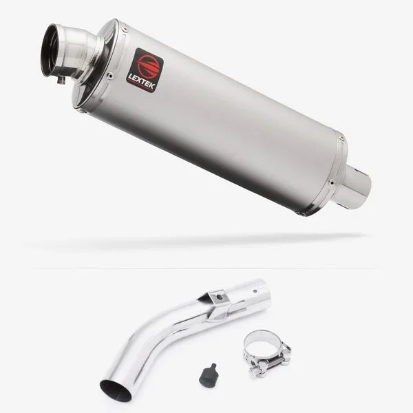 Lextek Stainless Steel OP1 Matt Exhaust 350mm with Link Pipe for Honda VFR800X Crossrunner (11-14)