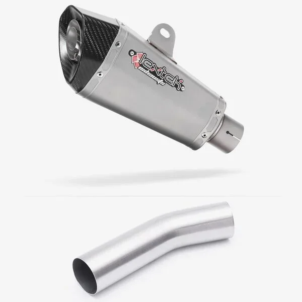 Lextek Stainless Steel XP10 Matt Exhaust 210mm with Link Pipe for Kawasaki ZX-10R Ninja (08-10)