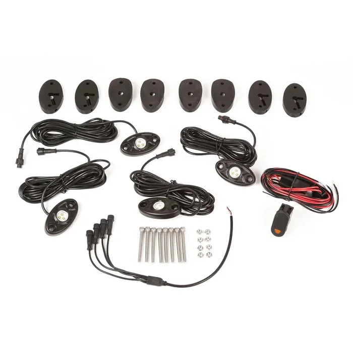 Light Kit, Rock Crawler, 4-Piece, White, Harness 07-18 Wrangler JK