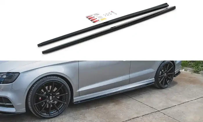 Maxton Design Audi S3 / A3 S-Line 8V FL Sedan Side Skirts Diffusers V.2
