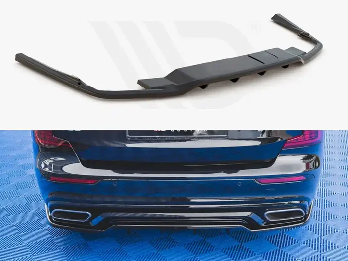 Maxton Design Volvo S60/v60 R-design MK3 (2018-) Central Rear Splitter (w/ Vertical Bars)