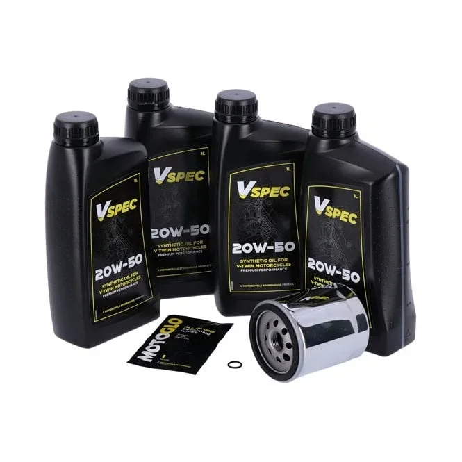 MCS Engine oil service kit. 20W50 Synthetic for 99-16 Touring; 09-16 Trike