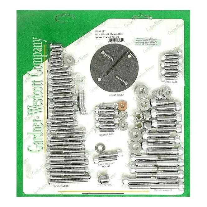 MOTOR SCREW SET CHROME ALLEN 91-98 DYNA