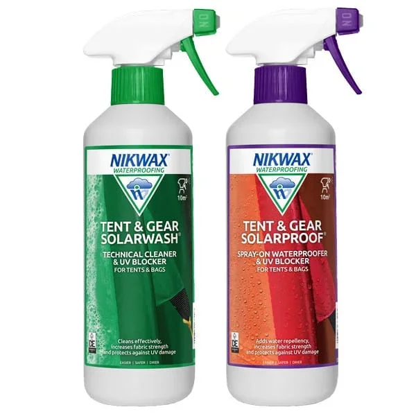Nikwax Tent & Gear Solarwash / Solarproof Twin Pack 2 x 500ml