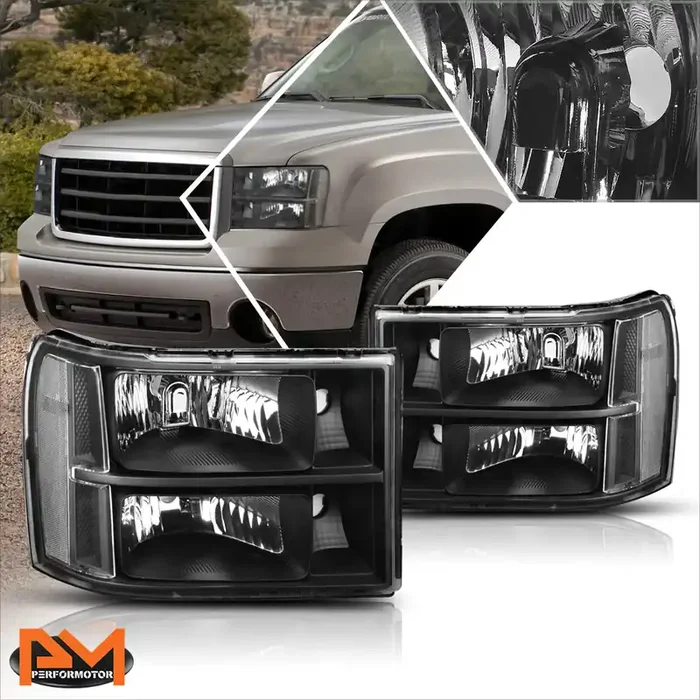 OE Style Headlights 07-14 GMC Sierra 1500 2500 HD 3500 HD