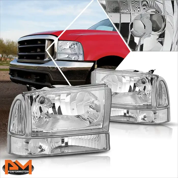 OE Style Headlights 99-04 Ford F-250 F-350 F-450 F-550 SD