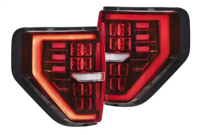 Pair Red XB LED Tail Lights 09-14 Ford F150