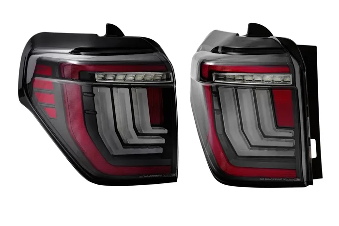 Pair / Smoked, XB LED Tail Lights 10-24 Toyota 4Runner, Gen 2